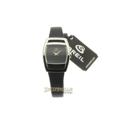 BREIL lady quarzo acciaio cinturino pelle nera 2519251076 new